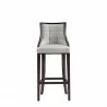 Manhattan Comfort Fifth Avenue Faux Leather Barstool in Light Grey Front - Manhattan Comfort Fifth Avenue Faux Leather Barstool in Light Grey Front