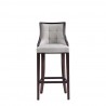 Manhattan Comfort Fifth Avenue Faux Leather Barstool in Light Grey Front