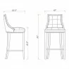 Manhattan Comfort Fifth Avenue Faux Leather Barstool Dimensions - Manhattan Comfort Fifth Avenue Faux Leather Barstool Dimensions