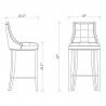 Manhattan Comfort Fifth Avenue Faux Leather Barstool Dimensions