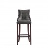 Manhattan Comfort Fifth Avenue Faux Leather Barstool in Pebble Grey Front