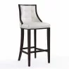 Manhattan Comfort Fifth Avenue 45 in. Pearl White and Walnut Beech Wood Bar Stool - Manhattan Comfort Fifth Avenue 45 in. Pearl White and Walnut Beech Wood Bar Stool