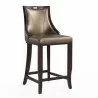 Manhattan Comfort Emperor 41 in. Bronze and Walnut Beech Wood Bar Stool - Manhattan Comfort Emperor 41 in. Bronze and Walnut Beech Wood Bar Stool