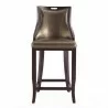 Manhattan Comfort Emperor 41 in. Bronze and Walnut Beech Wood Bar Stool Front - Manhattan Comfort Emperor 41 in. Bronze and Walnut Beech Wood Bar Stool Front