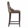 Manhattan Comfort Emperor 41 in. Bronze and Walnut Beech Wood Bar Stool Side - Manhattan Comfort Emperor 41 in. Bronze and Walnut Beech Wood Bar Stool Side