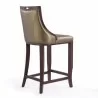 Manhattan Comfort Emperor 41 in. Bronze and Walnut Beech Wood Bar Stool Back - Manhattan Comfort Emperor 41 in. Bronze and Walnut Beech Wood Bar Stool Back