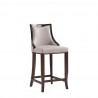 Manhattan Comfort Emperor Faux Leather Barstool in Light Grey Side