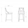 Manhattan Comfort Emperor Faux Leather Barstool 