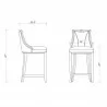 Manhattan Comfort Emperor Faux Leather Barstool  - Manhattan Comfort Emperor Faux Leather Barstool 