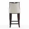 Manhattan Comfort Fifth Avenue 45 in. Pearl White and Walnut Beech Wood Bar Stool Back - Manhattan Comfort Fifth Avenue 45 in. Pearl White and Walnut Beech Wood Bar Stool Back