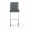 Manhattan Comfort Element 42.13 in. Graphite and Polished Chrome Stainless Steel Bar Stool Front