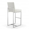 Manhattan Comfort Element 42.13 in. Pearl White and Polished Chrome Stainless Steel Bar Stool 