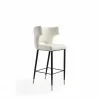 Manhattan Comfort Holguin 41.34 in. Cream, Black and Gold Wooden Barstool Side Angle - Manhattan Comfort Holguin 41.34 in. Cream, Black and Gold Wooden Barstool Side Angle