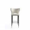 Manhattan Comfort Holguin 41.34 in. Cream, Black and Gold Wooden Barstool Front - Manhattan Comfort Holguin 41.34 in. Cream, Black and Gold Wooden Barstool Front