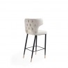Manhattan Comfort Holguin 41.34 in. Cream, Black and Gold Wooden Barstool Back Angle