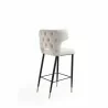 Manhattan Comfort Holguin 41.34 in. Cream, Black and Gold Wooden Barstool Back Angle - Manhattan Comfort Holguin 41.34 in. Cream, Black and Gold Wooden Barstool Back Angle