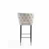Manhattan Comfort Holguin 41.34 in. Cream, Black and Gold Wooden Barstool  Back - Manhattan Comfort Holguin 41.34 in. Cream, Black and Gold Wooden Barstool  Back