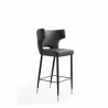 Manhattan Comfort Holguin 41.34 in. Grey, Black and Gold Wooden Barstool - Manhattan Comfort Holguin 41.34 in. Grey, Black and Gold Wooden Barstool