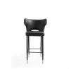 Manhattan Comfort Holguin 41.34 in. Grey, Black and Gold Wooden Barstool Front - Manhattan Comfort Holguin 41.34 in. Grey, Black and Gold Wooden Barstool Front