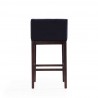 Manhattan Comfort Kingsley 38 in. Black and Dark Walnut Beech Wood Barstool Back