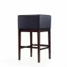 Manhattan Comfort Kingsley 38 in. Black and Dark Walnut Beech Wood Barstool - Manhattan Comfort Kingsley 38 in. Black and Dark Walnut Beech Wood Barstool