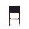 Manhattan Comfort Kingsley 38 in. Black and Dark Walnut Beech Wood Barstool Side