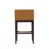 Manhattan Comfort Kingsley 38 in. Camel and Dark Walnut Beech Wood Barstool Back