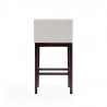 Manhattan Comfort Kingsley 38 in. Ivory and Dark Walnut Beech Wood Barstool Side