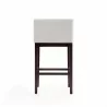 Manhattan Comfort Kingsley 38 in. Ivory and Dark Walnut Beech Wood Barstool Side - Manhattan Comfort Kingsley 38 in. Ivory and Dark Walnut Beech Wood Barstool Side