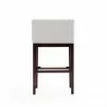 Manhattan Comfort Kingsley 38 in. Ivory and Dark Walnut Beech Wood Barstool Back - Manhattan Comfort Kingsley 38 in. Ivory and Dark Walnut Beech Wood Barstool Back