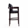 Manhattan Comfort Ritz 38 in. Black and Dark Walnut Beech Wood Barstool Side - Manhattan Comfort Ritz 38 in. Black and Dark Walnut Beech Wood Barstool Side