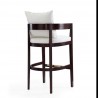 Manhattan Comfort Ritz 38 in. Ivory and Dark Walnut Beech Wood Barstool Back Angle