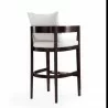 Manhattan Comfort Ritz 38 in. Ivory and Dark Walnut Beech Wood Barstool Back Angle - Manhattan Comfort Ritz 38 in. Ivory and Dark Walnut Beech Wood Barstool Back Angle
