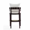 Manhattan Comfort Ritz 38 in. Ivory and Dark Walnut Beech Wood Barstool Back - Manhattan Comfort Ritz 38 in. Ivory and Dark Walnut Beech Wood Barstool Back