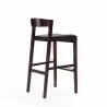 Manhattan Comfort Klismos 40.75 in. Black and Dark Walnut Beech Wood Barstool Back Angle - Manhattan Comfort Klismos 40.75 in. Black and Dark Walnut Beech Wood Barstool Back Angle