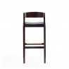 Manhattan Comfort Klismos 40.75 in. Black and Dark Walnut Beech Wood Barstool Back