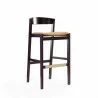 Manhattan Comfort Klismos 40.75 in. Camel and Dark Walnut Beech Wood Barstool  - Manhattan Comfort Klismos 40.75 in. Camel and Dark Walnut Beech Wood Barstool 