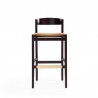 Manhattan Comfort Klismos 40.75 in. Camel and Dark Walnut Beech Wood Barstool Front