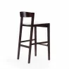 Manhattan Comfort Klismos 40.75 in. Ivory and Dark Walnut Beech Wood Barstool Side - Manhattan Comfort Klismos 40.75 in. Ivory and Dark Walnut Beech Wood Barstool Side