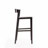 Manhattan Comfort Klismos 40.75 in. Ivory and Dark Walnut Beech Wood Barstool Side - Manhattan Comfort Klismos 40.75 in. Ivory and Dark Walnut Beech Wood Barstool Side