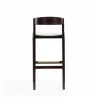 Manhattan Comfort Klismos 40.75 in. Ivory and Dark Walnut Beech Wood Barstool Back - Manhattan Comfort Klismos 40.75 in. Ivory and Dark Walnut Beech Wood Barstool Back
