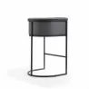 Manhattan Comfort Cosmopolitan 37.8 in. Grey and Black Metal Barstool - Manhattan Comfort Cosmopolitan 37.8 in. Grey and Black Metal Barstool