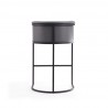Manhattan Comfort Cosmopolitan 37.8 in. Grey and Black Metal Barstool Back