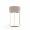 Manhattan Comfort Louvre 40 in. Cream and Titanium Gold Stainless Steel Barstool Back - Manhattan Comfort Louvre 40 in. Cream and Titanium Gold Stainless Steel Barstool Back