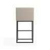Manhattan Comfort Ambassador 42 in. Cream and Black Metal Barstool Back - Manhattan Comfort Ambassador 42 in. Cream and Black Metal Barstool Back