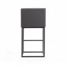 Manhattan Comfort Ambassador 42 in. Grey and Black Metal Barstool Back - Manhattan Comfort Ambassador 42 in. Grey and Black Metal Barstool Back