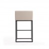 Manhattan Comfort Embassy 38 in. Cream and Black Metal Barstool Back