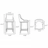 Manhattan Comfort Modern Shubert Barstool Upholstered Leatherette with Beech Wood Legs Size - Manhattan Comfort Modern Shubert Barstool Upholstered Leatherette with Beech Wood Legs Size