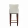 Manhattan Comfort Modern Shubert Barstool Upholstered Leatherette with Beech Wood Legs Ivory Bsack - Manhattan Comfort Modern Shubert Barstool Upholstered Leatherette with Beech Wood Legs Ivory Bsack