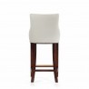 Manhattan Comfort Modern Shubert Barstool Upholstered Leatherette with Beech Wood Legs Ivory Bsack